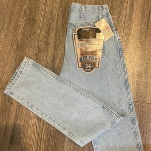 Light wash cowboy cut wranglers